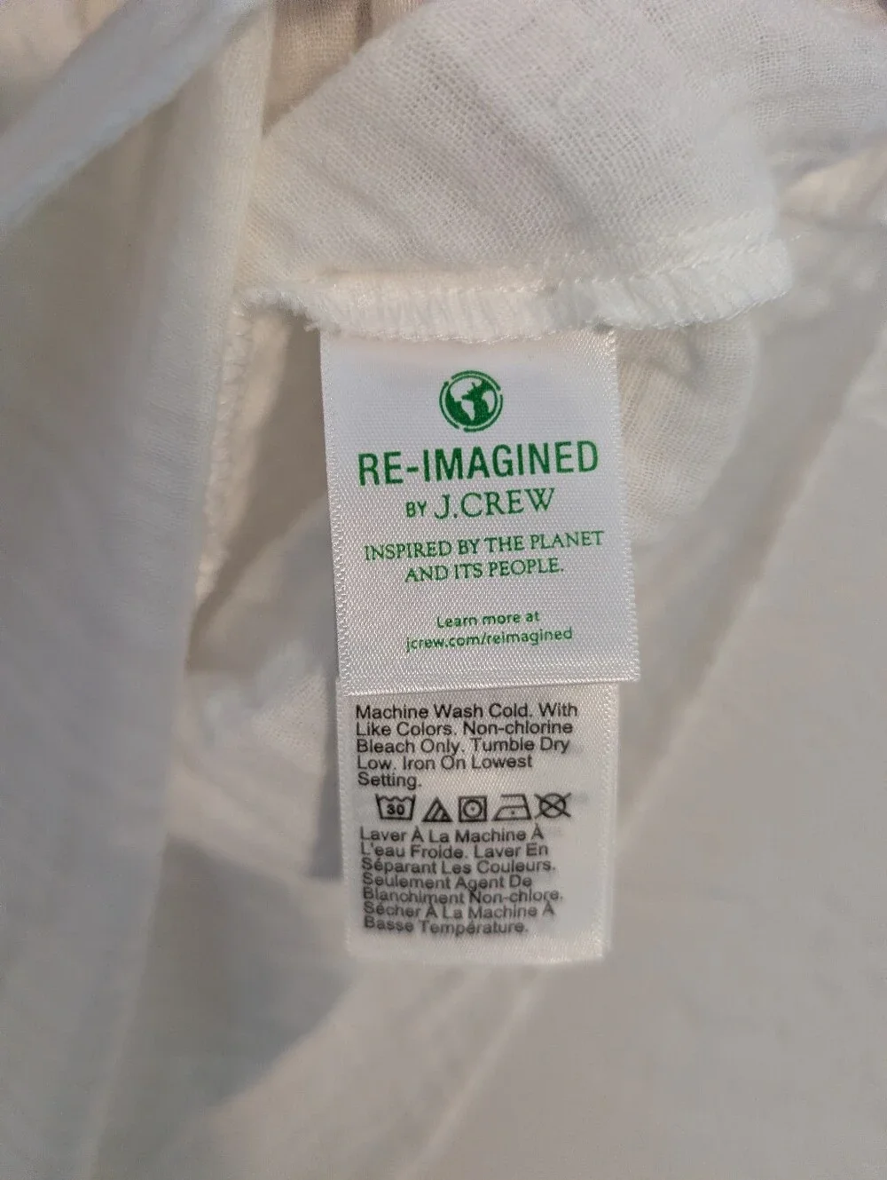 J. Crew White Long Sleeve Gauze Cotton Maxi Dress Coastal Preppy Minimalist
